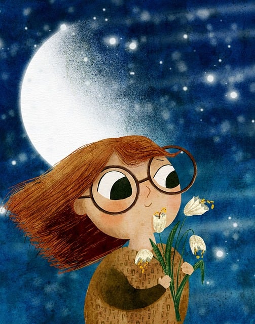 Illustration fille rêveuse